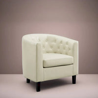 Fauteuil d'appoint, fauteuil tonneau capitonné en similicuir, fauteuil d'appoint mid-century moderne, fauteuil confortable, fauteuils tub tonneau