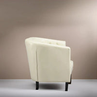 Fauteuil d'appoint, fauteuil tonneau capitonné en similicuir, fauteuil d'appoint mid-century moderne, fauteuil confortable, fauteuils tub tonneau