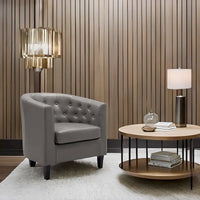 Fauteuil d'appoint, fauteuil tonneau capitonné en similicuir, fauteuil d'appoint mid-century moderne, fauteuil confortable, fauteuils tub tonneau