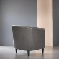 Fauteuil d'appoint, fauteuil tonneau capitonné en similicuir, fauteuil d'appoint mid-century moderne, fauteuil confortable, fauteuils tub tonneau