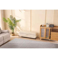 Banc de rangement en velours doux de 49,21 de large pour le salon, l'entrée et la chambre