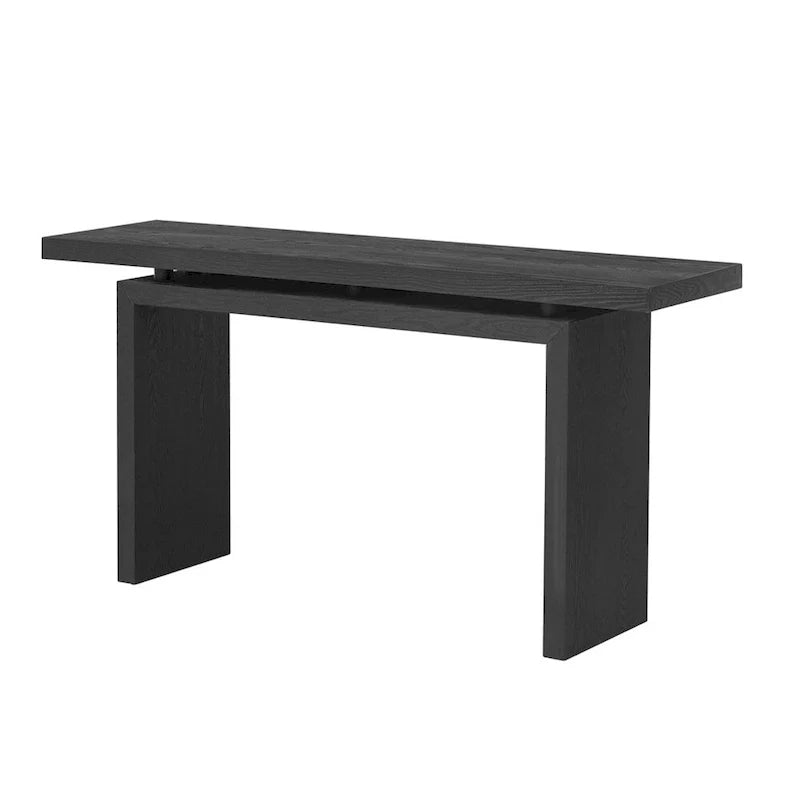 Console en placage de frêne, style simple moderne, avec design de plateau ingénieux, adaptée à l'entrée, au couloir