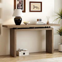 Console en placage de frêne, style simple moderne, avec design de plateau ingénieux, adaptée à l'entrée, au couloir