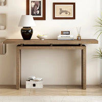 Console en placage de frêne, style simple moderne, avec design de plateau ingénieux, adaptée à l'entrée, au couloir
