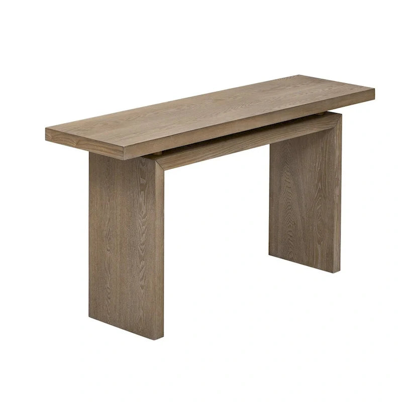 Console en placage de frêne, style simple moderne, avec design de plateau ingénieux, adaptée à l'entrée, au couloir