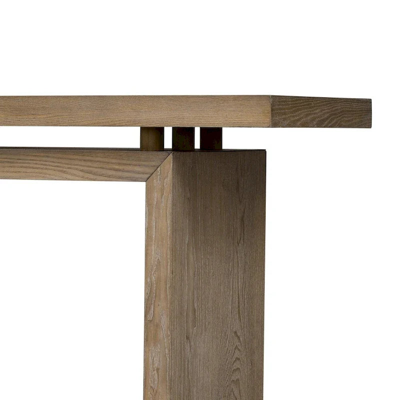 Console en placage de frêne, style simple moderne, avec design de plateau ingénieux, adaptée à l'entrée, au couloir