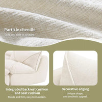 116  Canapé entièrement compressé avec mousse haute densité, chenille en particules