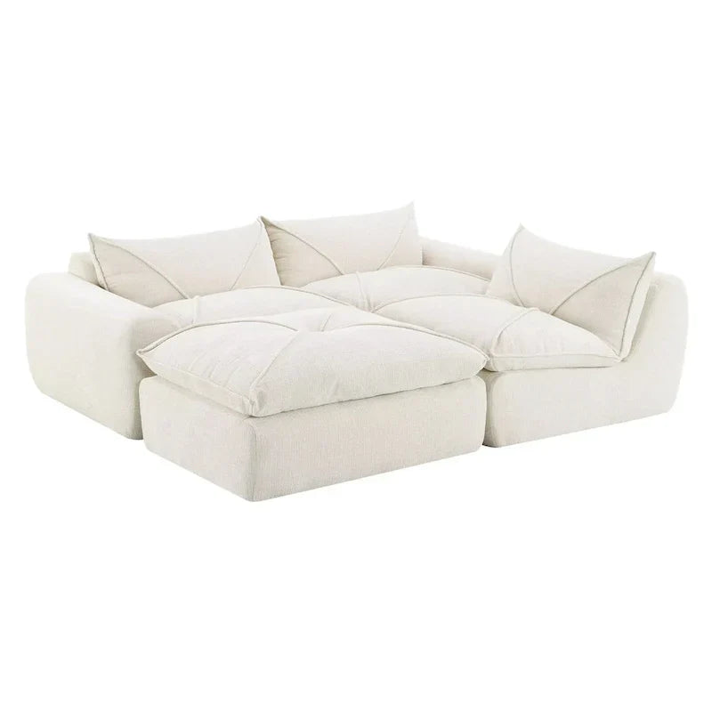 116  Canapé entièrement compressé avec mousse haute densité, chenille en particules