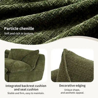 116  Canapé entièrement compressé avec mousse haute densité, chenille en particules