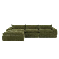 116  Canapé entièrement compressé avec mousse haute densité, chenille en particules