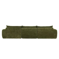 116  Canapé entièrement compressé avec mousse haute densité, chenille en particules