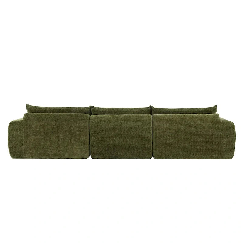 116  Canapé entièrement compressé avec mousse haute densité, chenille en particules