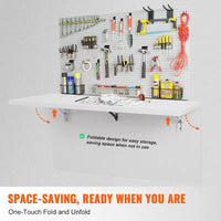 Bureau mural flottant, Table pliable pour la maison ou le bureau
