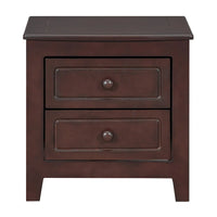 Table de chevet à 2 tiroirs Roomfitters pour chambre à coucher, table de chevet rétro de style milieu de siècle avec design classique