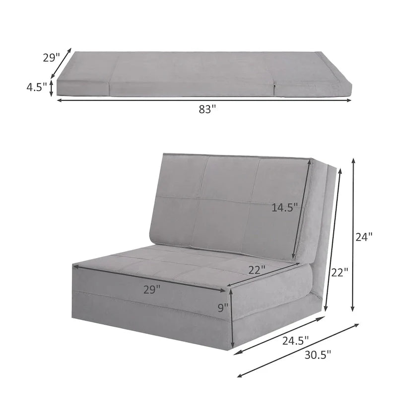 Costway Chaise Pliante Convertible, Fauteuil Inclinable et Lit d'Appoint