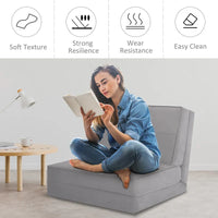 Costway Chaise Pliante Convertible, Fauteuil Inclinable et Lit d'Appoint