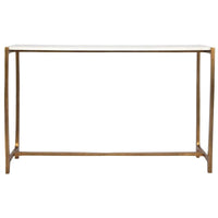 Affinity - Console à plateau en marbre - 47,25 po - Blanc et or