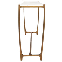 Affinity - Console à plateau en marbre - 47,25 po - Blanc et or