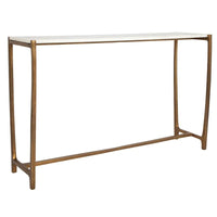 Affinity - Console à plateau en marbre - 47,25 po - Blanc et or