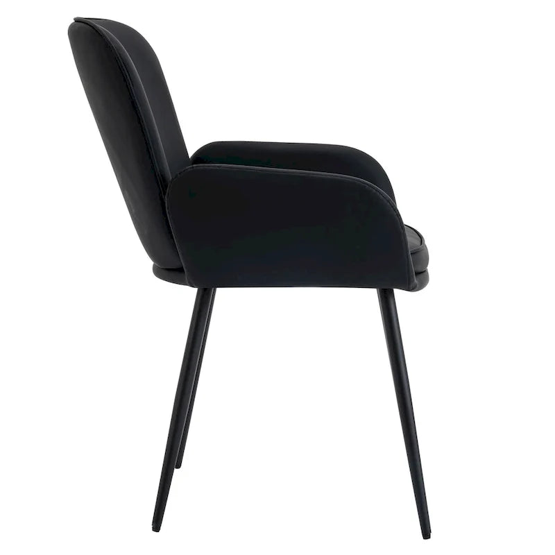 Lot de 2 chaises de salle à manger résistantes aux griffes de chat avec pieds en métal doré