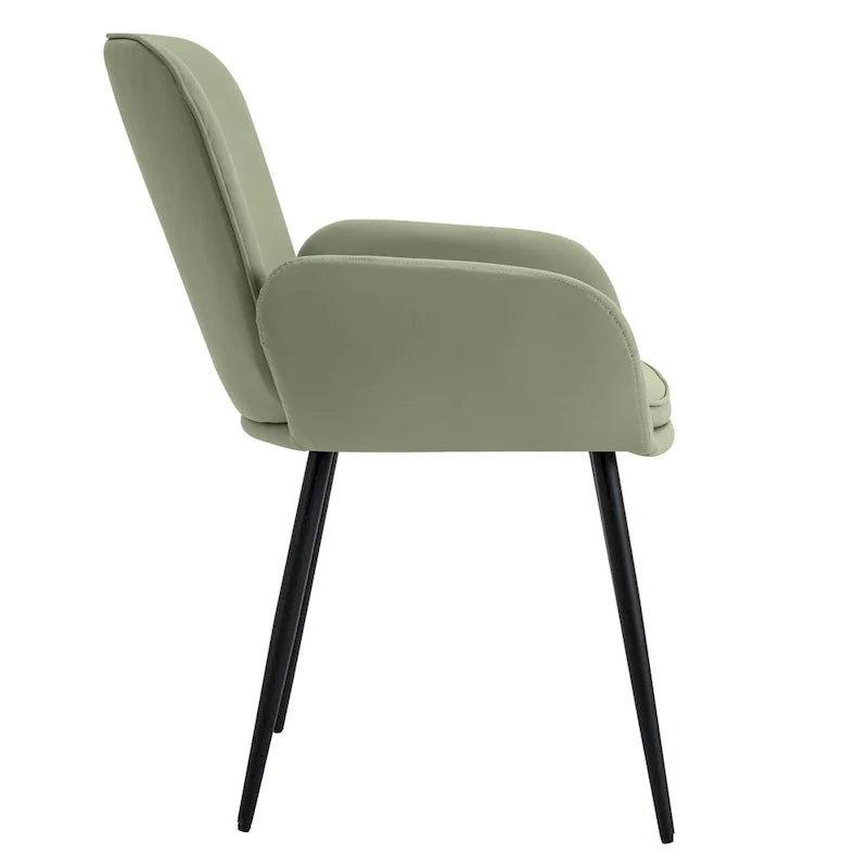 Lot de 2 chaises de salle à manger résistantes aux griffes de chat avec pieds en métal doré