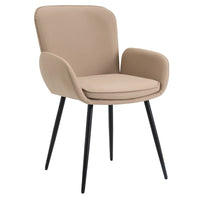 Lot de 2 chaises de salle à manger résistantes aux griffes de chat avec pieds en métal doré