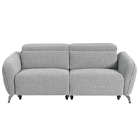 Ensemble canapé inclinable électrique 80 pouces de large rembourré en chenille pour salon