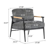 27.56 Fauteuil d'appoint moderne avec coussins moelleux