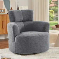 Fauteuil baril d'appoint pivotant à 360° en tissu