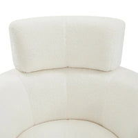 Fauteuil baril d'appoint pivotant à 360° en tissu