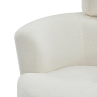 Fauteuil baril d'appoint pivotant à 360° en tissu