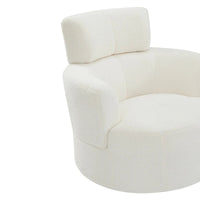 Fauteuil baril d'appoint pivotant à 360° en tissu