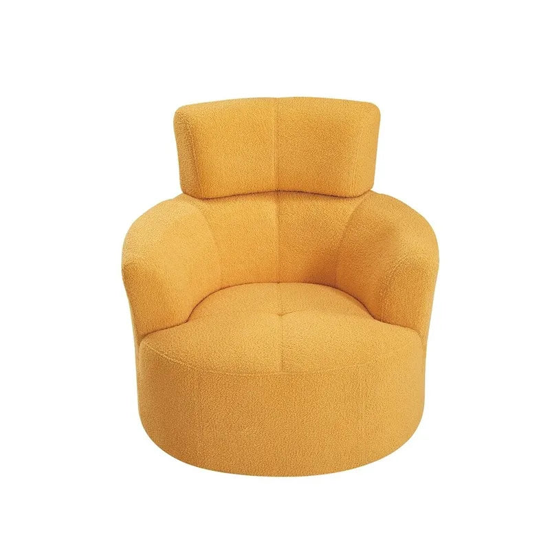Fauteuil baril d'appoint pivotant à 360° en tissu