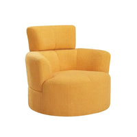 Fauteuil baril d'appoint pivotant à 360° en tissu
