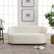KINWELL Causeuse Rembourrée en Sherpa Canapé Bouclé, 68W