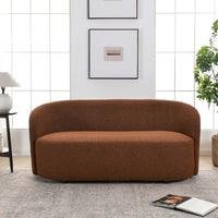 KINWELL Causeuse Rembourrée en Sherpa Canapé Bouclé, 68W