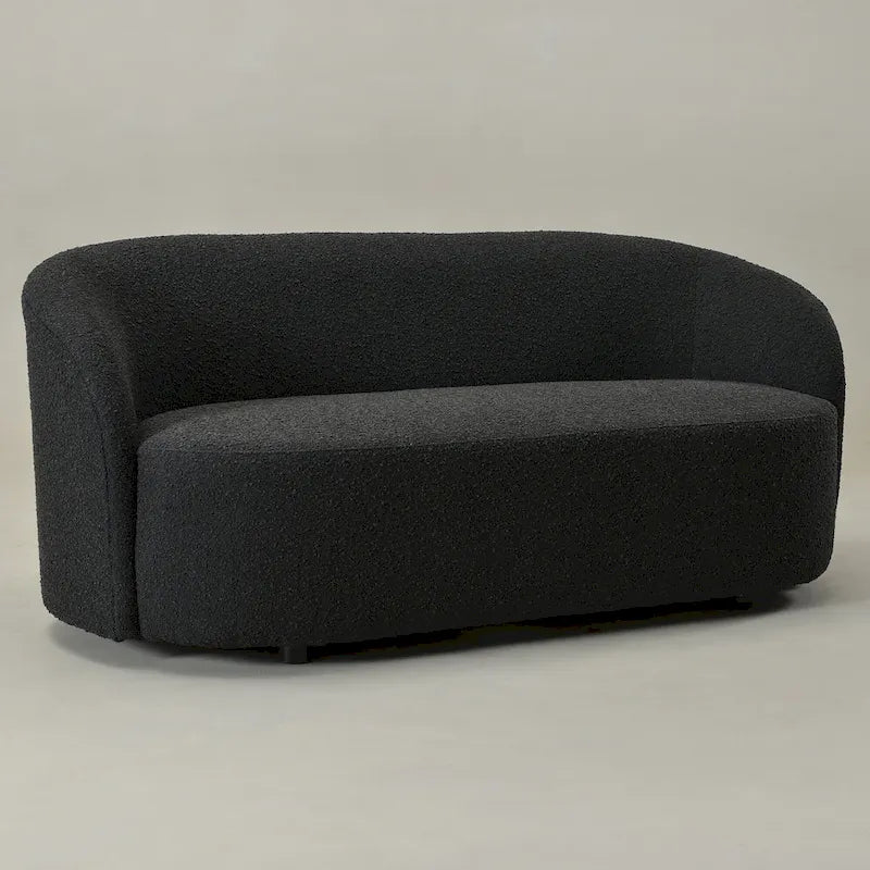 KINWELL Causeuse Rembourrée en Sherpa Canapé Bouclé, 68W