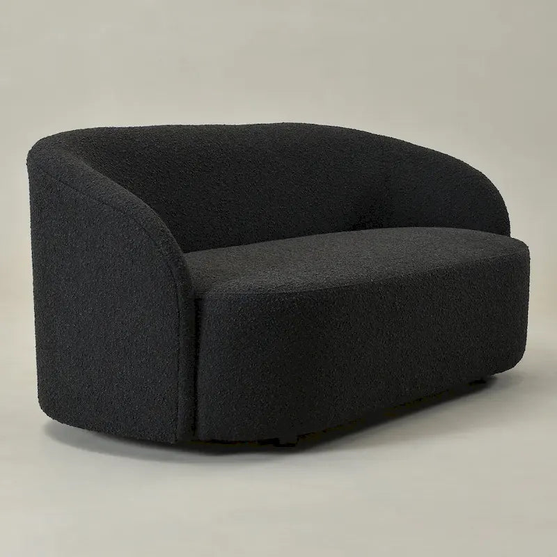 KINWELL Causeuse Rembourrée en Sherpa Canapé Bouclé, 68W