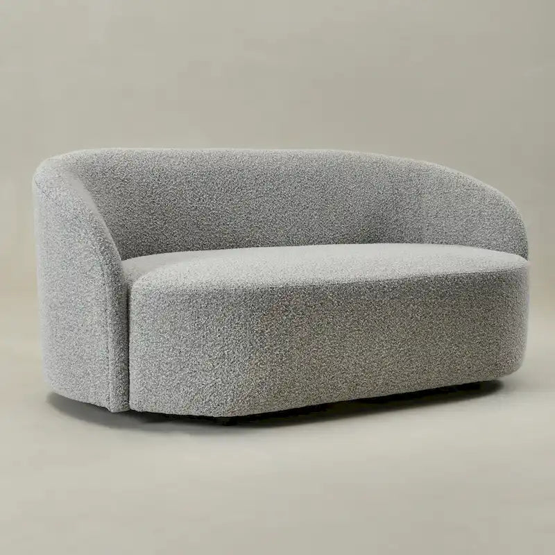 KINWELL Causeuse Rembourrée en Sherpa Canapé Bouclé, 68W