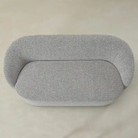 KINWELL Causeuse Rembourrée en Sherpa Canapé Bouclé, 68W
