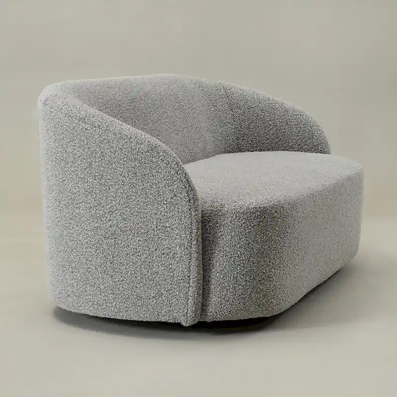 KINWELL Causeuse Rembourrée en Sherpa Canapé Bouclé, 68W
