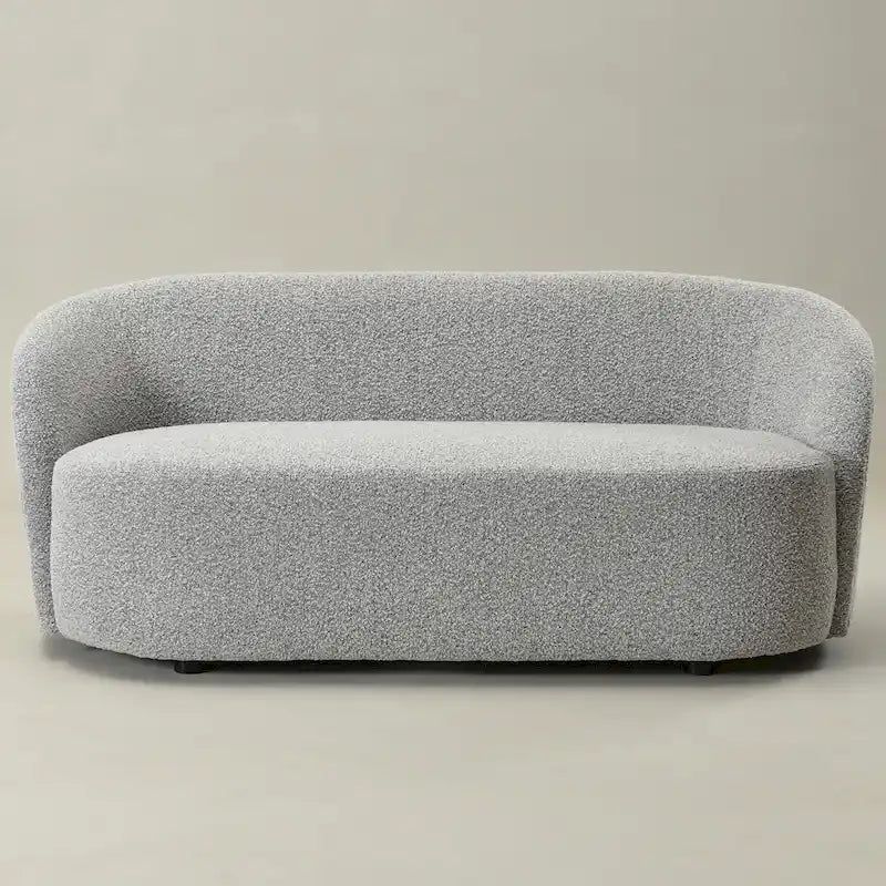 KINWELL Causeuse Rembourrée en Sherpa Canapé Bouclé, 68W