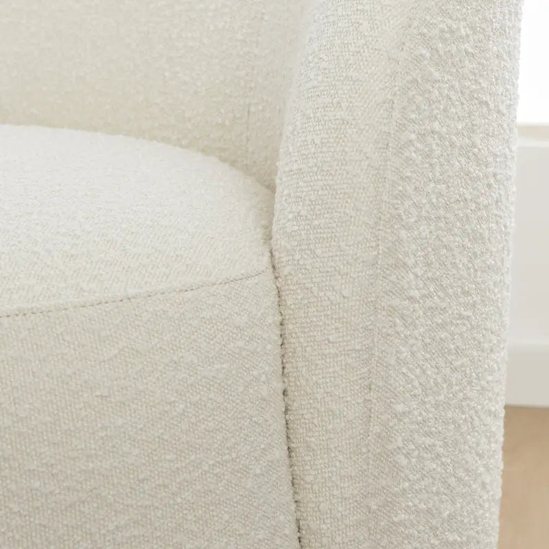 KINWELL Causeuse Rembourrée en Sherpa Canapé Bouclé, 68W