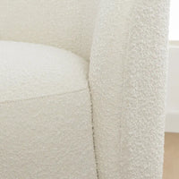 KINWELL Causeuse Rembourrée en Sherpa Canapé Bouclé, 68W