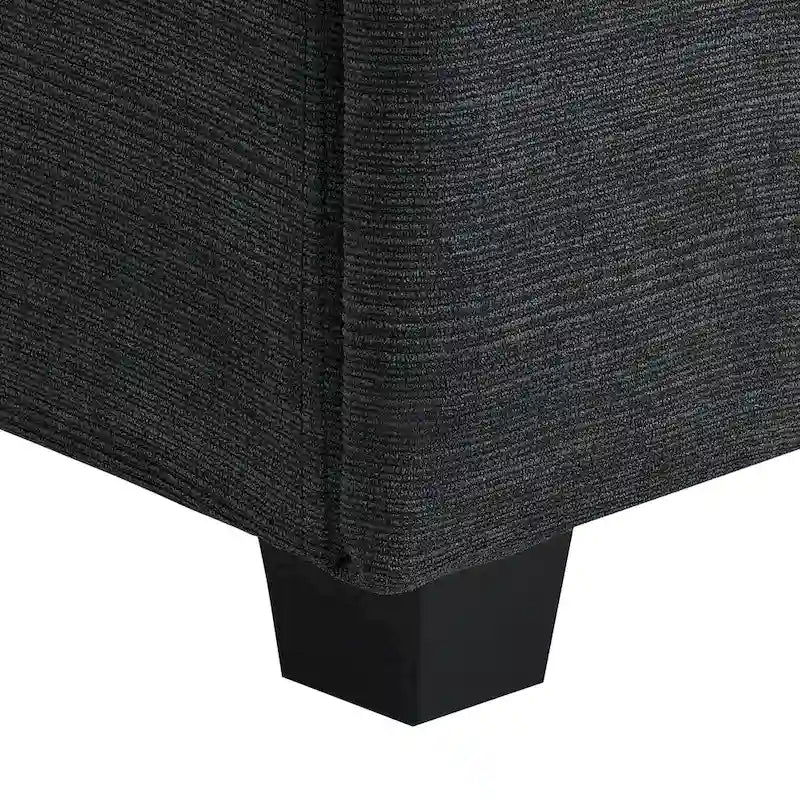 Canapé sectionnel en U 128 avec ottomane, ensemble de canapés 6 places avec rangement intégré, ports USB et porte-gobelets