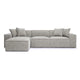 Mindy Sectionnel modulable en chenille tissage panier - 115.3L x 70P x 28.2H