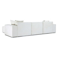 Mindy Sectionnel modulable en chenille tissage panier - 115.3L x 70P x 28.2H