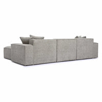 Mindy Sectionnel modulable en chenille tissage panier - 115.3L x 70P x 28.2H