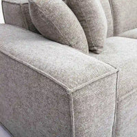 Mindy Sectionnel modulable en chenille tissage panier - 115.3L x 70P x 28.2H