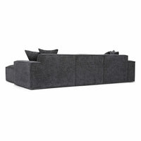 Mindy Sectionnel modulable en chenille tissage panier - 115.3L x 70P x 28.2H